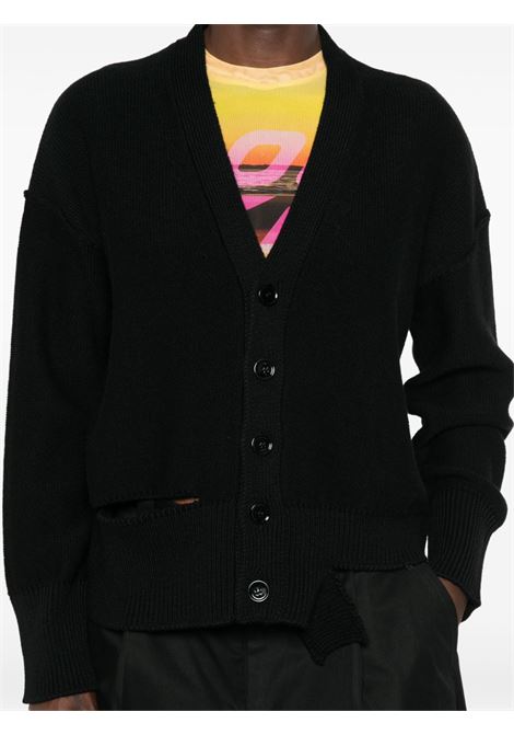 Black cut-out button-up cardigan MM6 Maison Margiela - women MM6 MAISON MARGIELA | S52HP0019M13044900